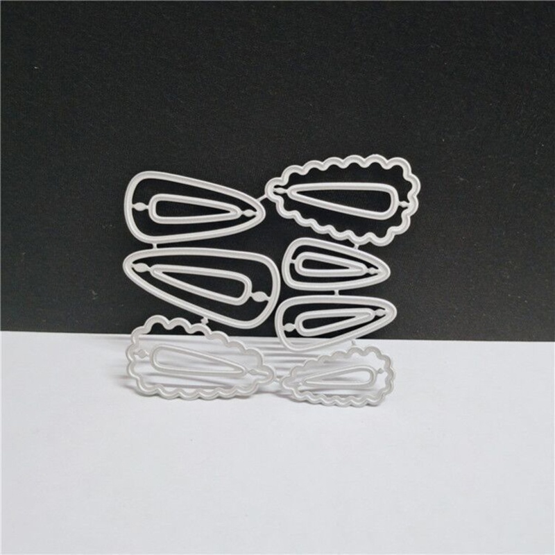 Khuôn Cắt Giấy Kim Loại Hình Kẹp Tóc Dùng Để Trang Trí Thiệp / Scrapbook