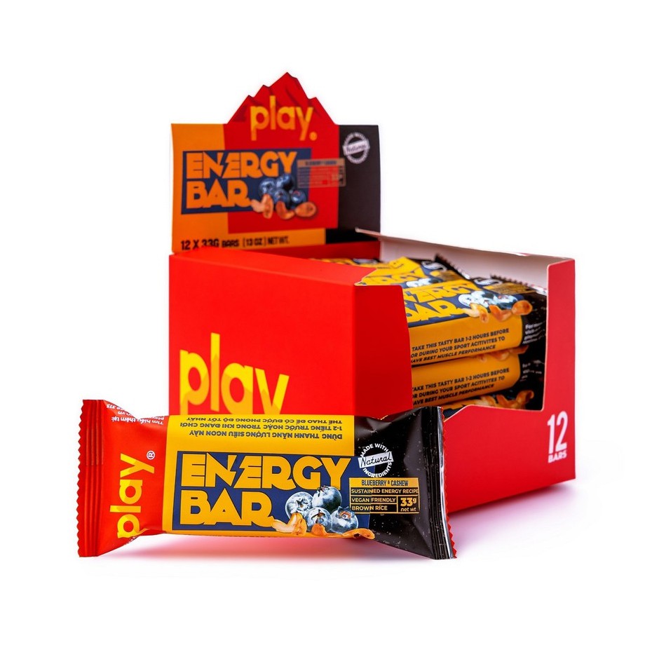 Thanh năng lượng PLAY - Bánh ngũ cốc ăn sáng Play Energy Bar (hộp 12 thanh) SP2.1