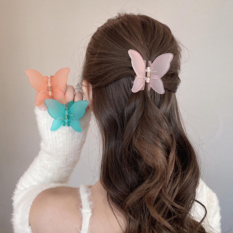 Kẹp Tóc Càng Cua Bướm Cỡ Lớn Hình Màu Sáng Thời Trang Mùa Hè Hàn Quốc Cho Nữ