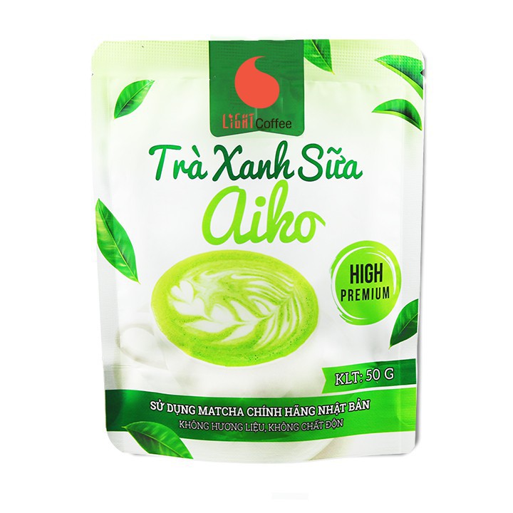 Bột trà xanh sữa Aiko - sử dụng matcha Nhật thơm ngon - tiện lợi Light Coffee - Gói 50g | BigBuy360 - bigbuy360.vn