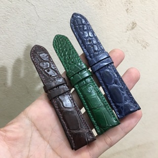Dây đồng hồ da cá sấu size 22