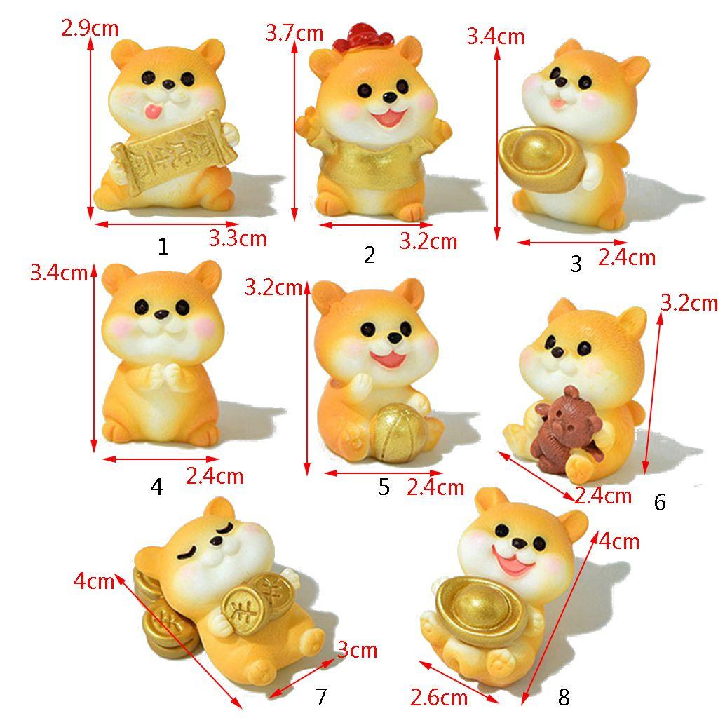 1 Đồ trang trí Chú Chó Hoạt Hình Mini Bằng Nhựa Resin Dễ Thương Dùng Trang Trí Tiểu Cảnh|Phụ Kiện Bóng Để Bàn Trang Trí