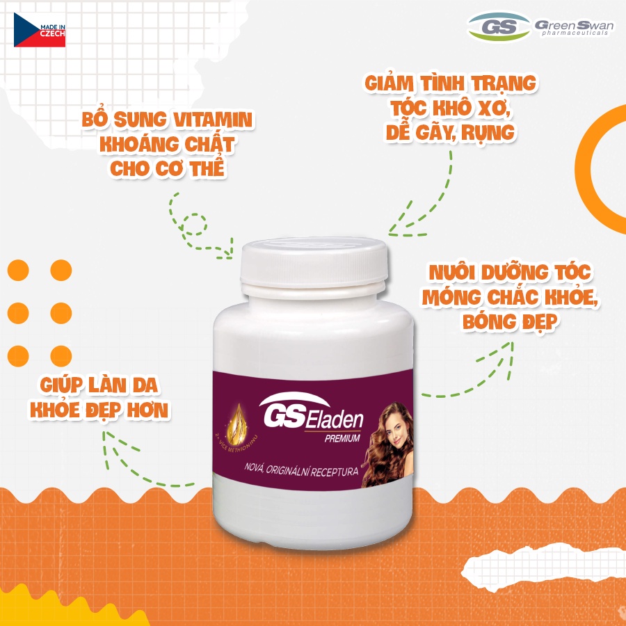 Giảm tóc KHÔ - XƠ - GÃY - RỤNG - Tóc bóng mượt chắc khoẻ - GS ELaden - Kèm quà tặng