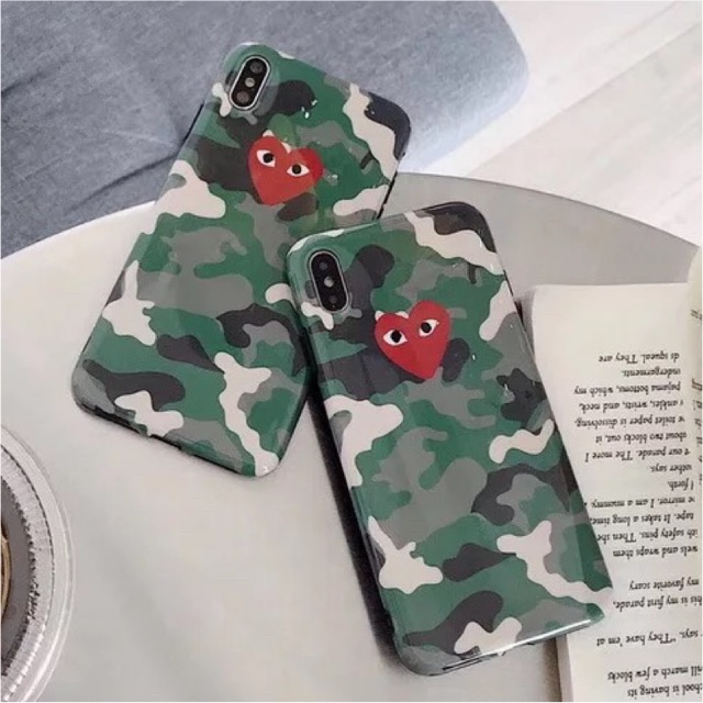 Ốp Rằn Ri Play Trái Tim iPhone X/Xs Max/7plus/8plus/6plus/6splus