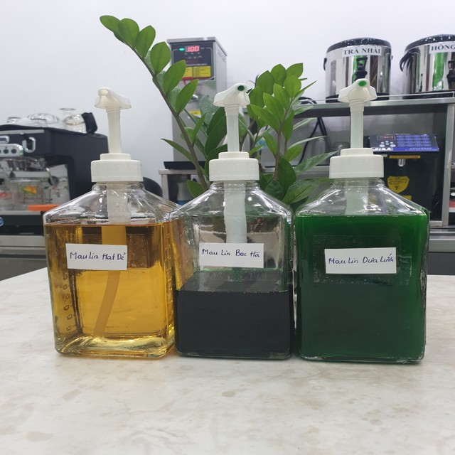 Bình đựng siro bằng  nhựa - thủy tinh có vòi pump định lượng 10ml 1 lần bơm