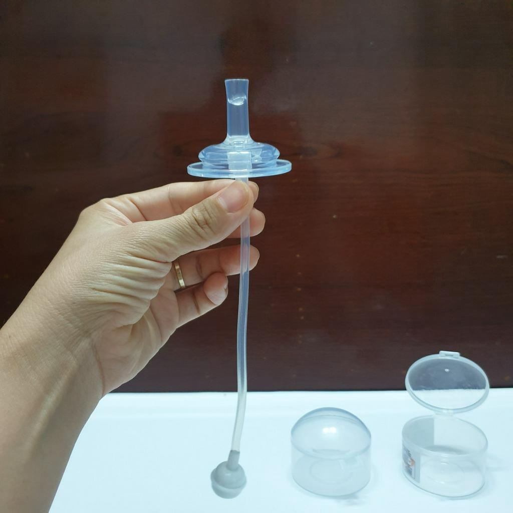 Ống hút thẳng cho bình sữa cổ rộng Moyuum, Grosmimi, Pigeon cho bé từ 6 tháng