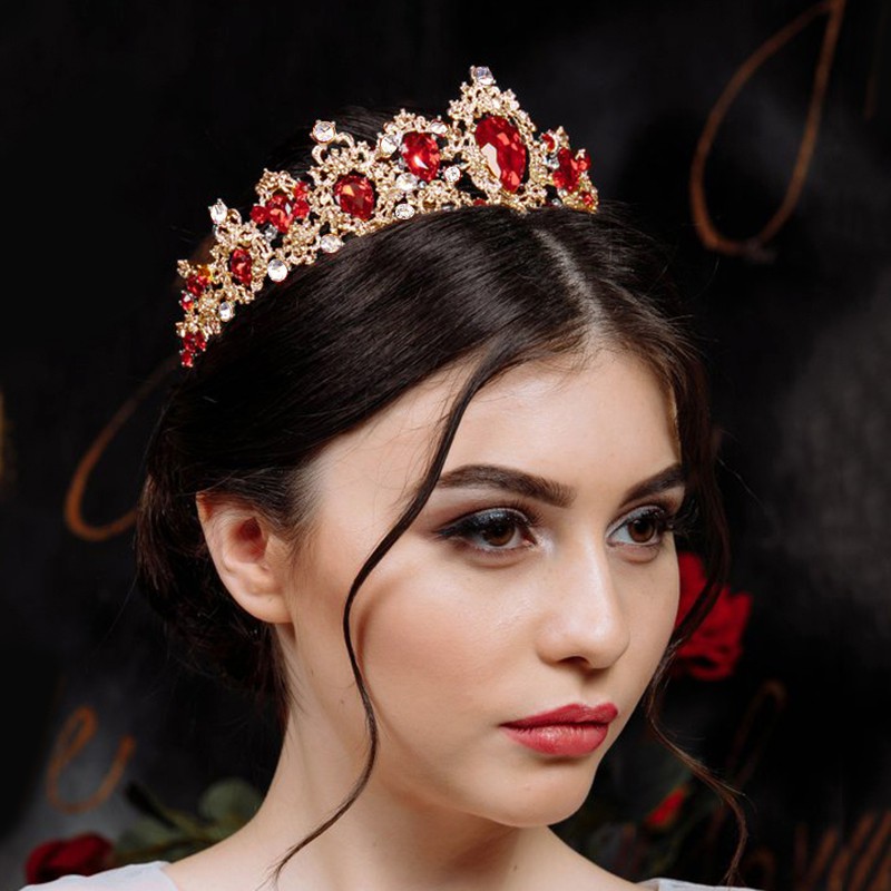 Vương miện công chúa 3 màu tùy chọn phong cách cổ điển