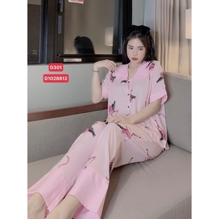 Đồ bộ pyjama cổ sen 2 lá dành cho nữ