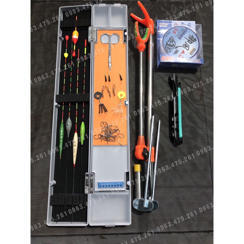 Bộ cần câu tay daiwa kyogi 6h và hộp phao kèm đầy đủ phụ kiện như hình - chuyên câu đơn câu đài
