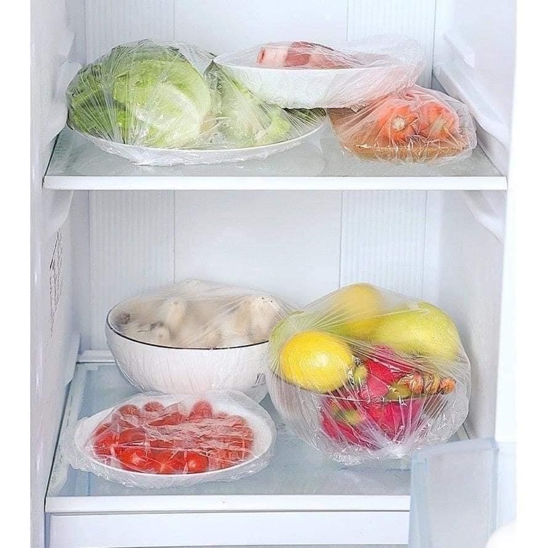 Gói 100c Bọc Thực Phẩm Có Chun Co Dãn  Kèm Túi Gấu