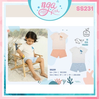 Ss231 bộ cộc tay la pomme cá heo nhỏ