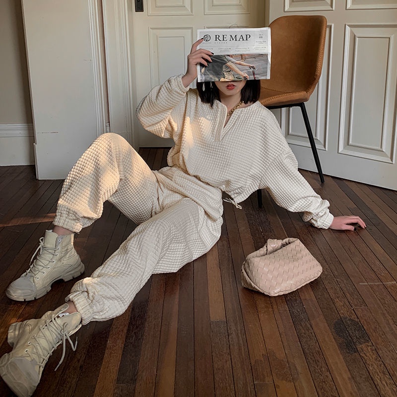 Bộ quần áo thể thao phong cách Âu Mỹ thời trang xuân thu cho nữ