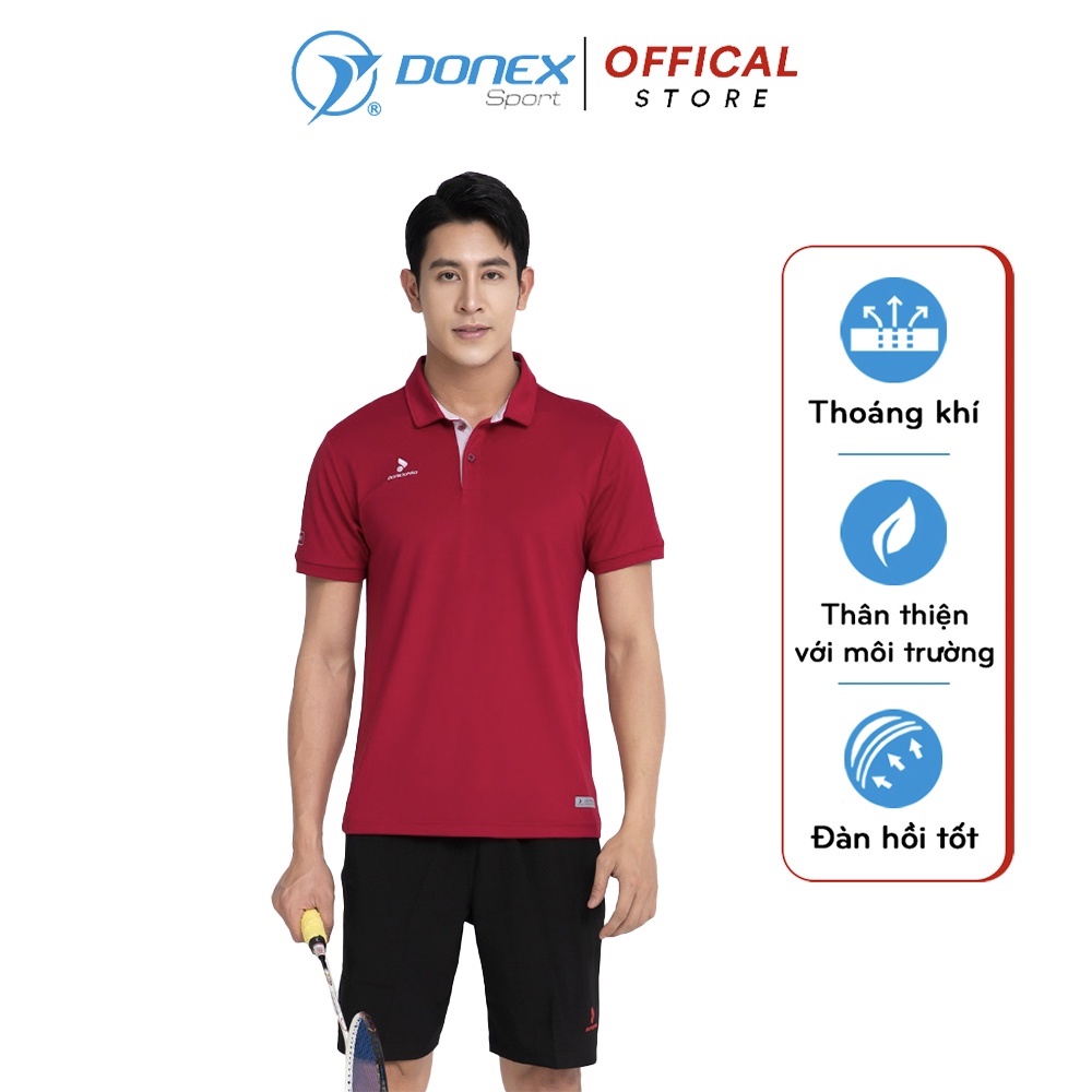 Áo Thể Thao Nam DONEXPRO Áo Tennis Form Regular Thoải Mái, 100% Polyester MC-9030