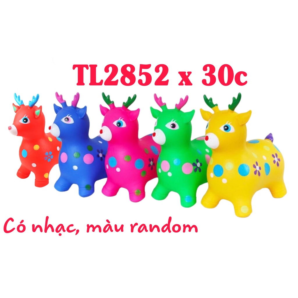 Đồ chơi Thú nhún bơm hơi cao cấp có nhạc Nội Địa Cao Cấp, Chính Hãng