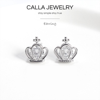 Crown Earrings | Khuyên tai bông tai bạc vương miện Calla Jewelry l E067