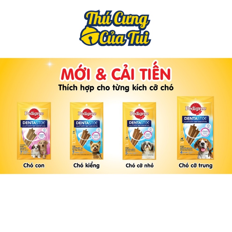 Thanh nhai sạch răng bánh xương Pedigree Dentastix cho chó - Thú Cưng Của Tui