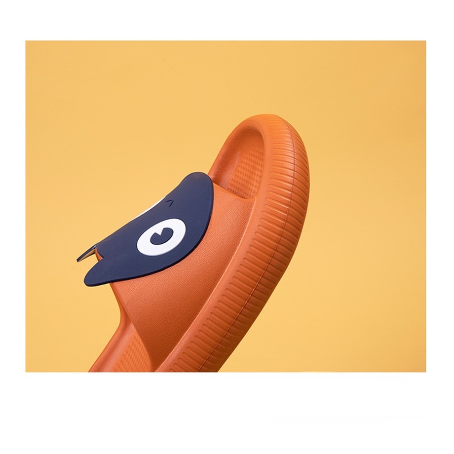 Dép Quai Ngang Đế Mềm Hình Mèo Đen Mắt To Dễ Thương