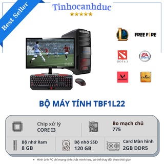 Bộ máy tính chơi game TBF1L22-Chiến PUBG MOBI, GTA5, FIFA4, EDIT VIDEO với màn LED 22inch lớn QUÁ ĐÃ