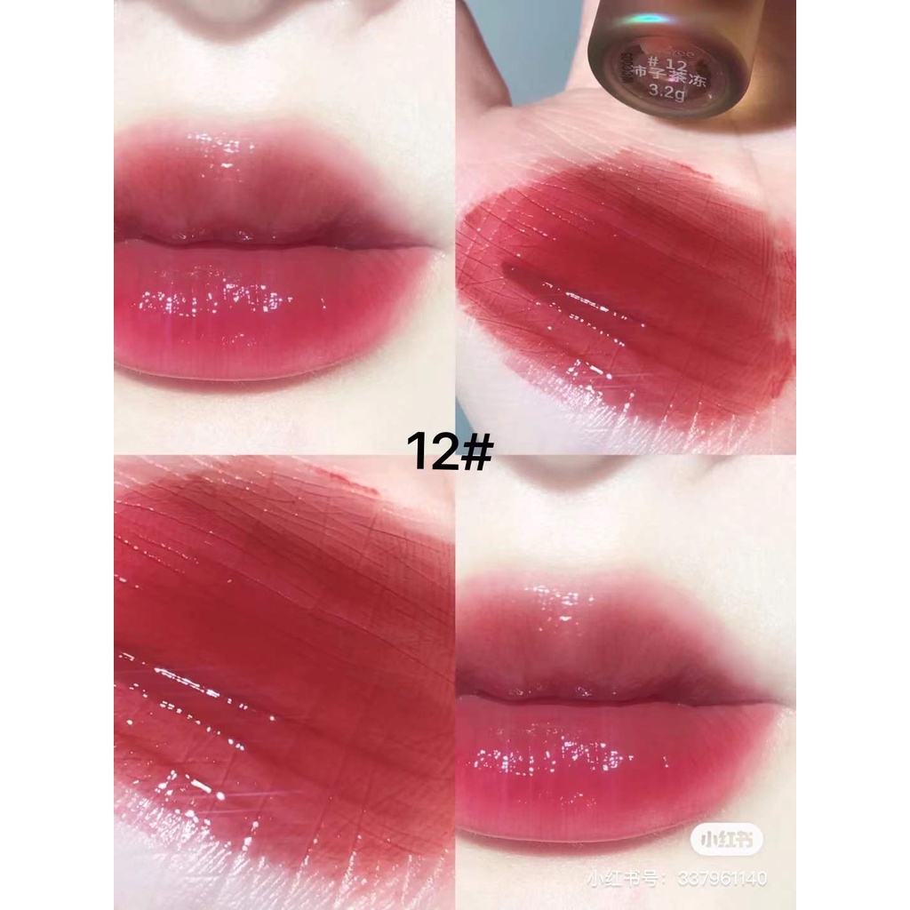 Joocyee Shell lip gloss Son môi mềm mịn sáng bóng không bết dính màu hồng nâu tự nhiên không thấm nước lâu trôi | BigBuy360 - bigbuy360.vn