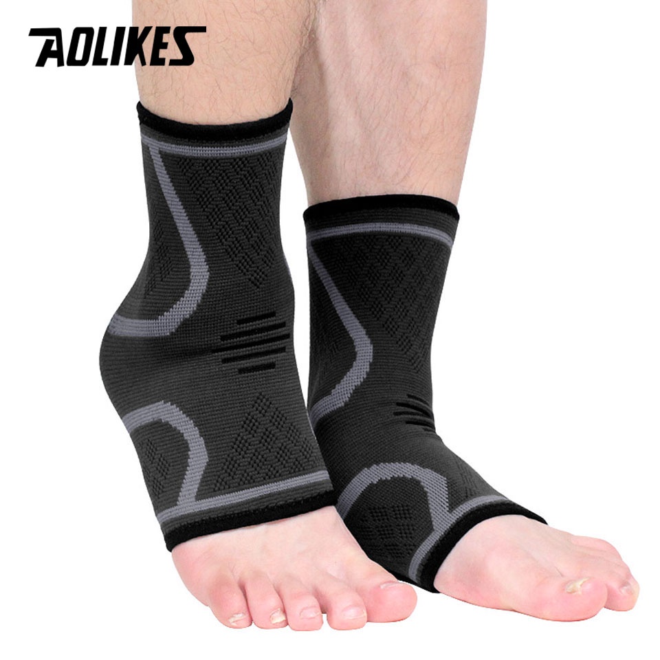 Vỏ bọc mắt cá chân AOLIKES dệt kim thoáng khí giữ ấm dành cho chơi thể thao bóng đá bóng rổ tiện lợi
