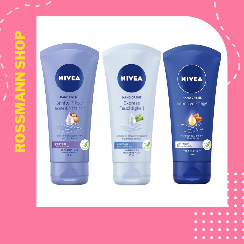 Kem dưỡng da tay Nivea dưỡng ẩm trắng da, chống lão hóa, cho làn da mềm mịn, hàng Đức