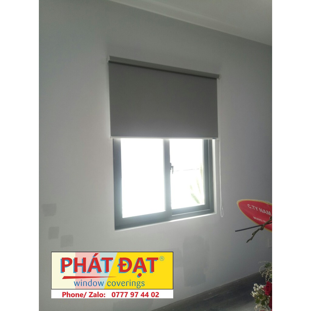 Rèm cửa, màn sáo, rèm sáo cuốn 6 màu, vải trơn 2 mặt chống nắng 100%