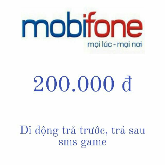 Thẻ cào Mobi 200k