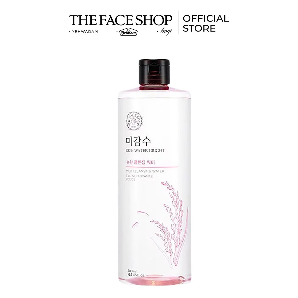 [Mã COSTFS205 -8% đơn 250K] Nước Tẩy Trang Dịu Nhẹ Thefaceshop Rice Water Bright Mild Cleansing Water 500ML