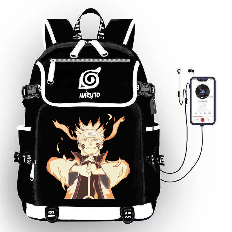 Balo Đi Học Đựng Laptop Họa Tiết Naruto Chống Thấm Nước Thời Trang Hàn Quốc