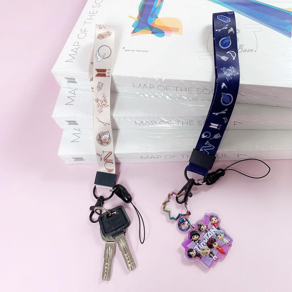 Lanyard for mobile phone, Neck rope,Korea KPOP BTSS613 ON Butter Neck Lanyard Hand Wrist Ring Strap Portable USB lanyard  for Phone Key String bag Cord Removable