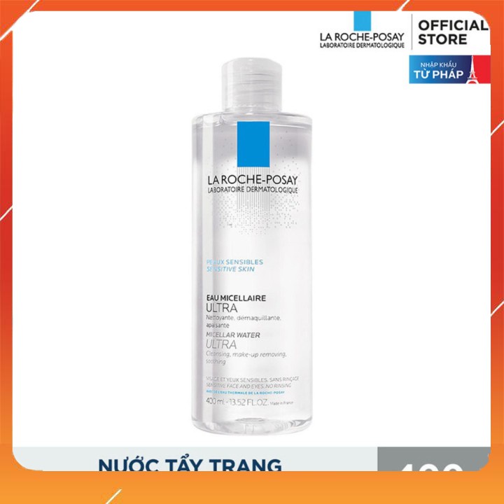 NƯỚC TẨY TRANG La Roche-Posay Eau Micellaire Ultra 400ml PHÙ HỢP VỚI MỌI LOẠI DA