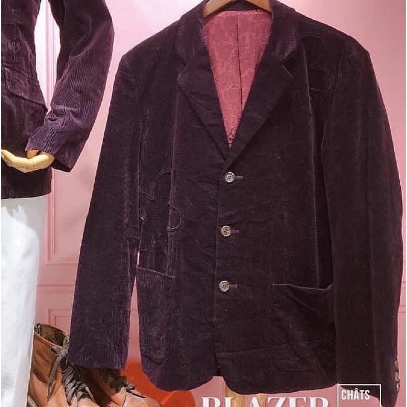Áo blazer nhung hàn quốc