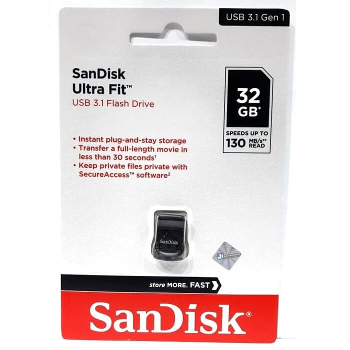 Sandisk 32gb Ultra Fit Cz430 Usb 3.1 130 Mbps
