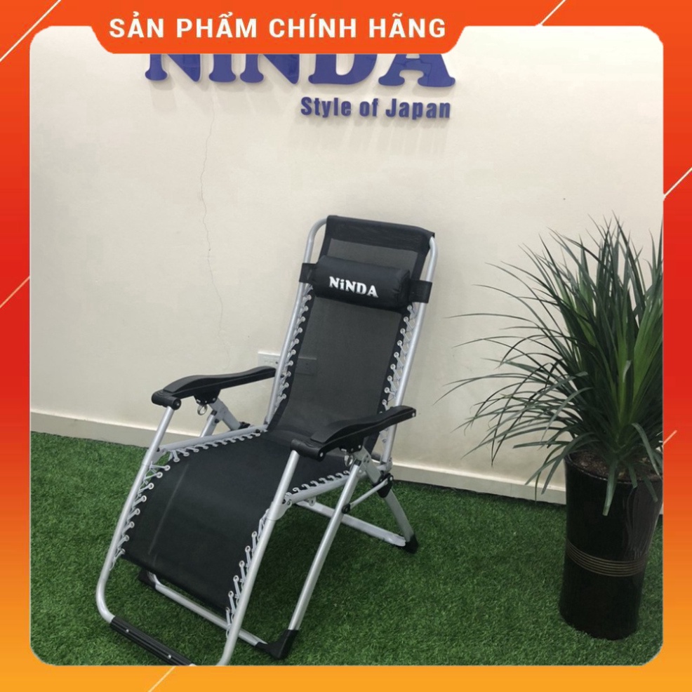 Ghế xếp thư giãn cao cấp NINDA G830 - Khung thép sơn tĩnh điện - Bảo hành 2 năm