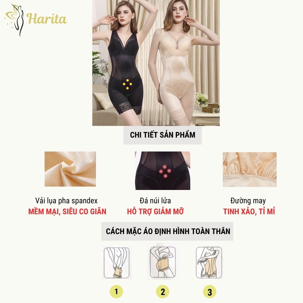 Áo lót gen nịt bụng định hình toàn thân giảm eo Harita cao cấp xuất Nhật