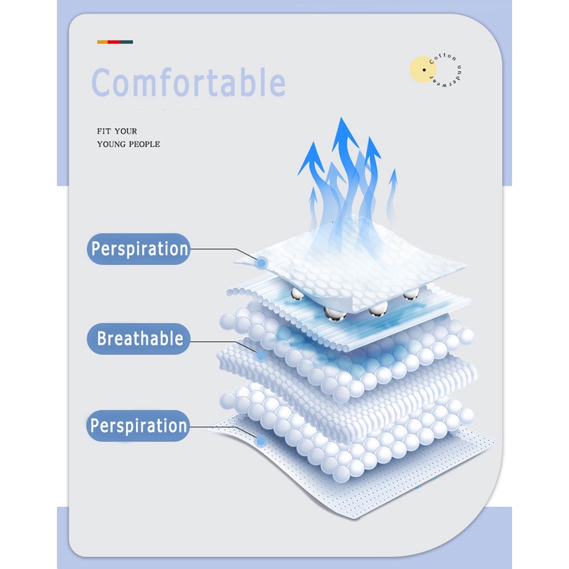 Cute Byte Bộ 3 Quần Lót Cotton In Hình Gấu / Heo Dễ Thương Cho Nữ