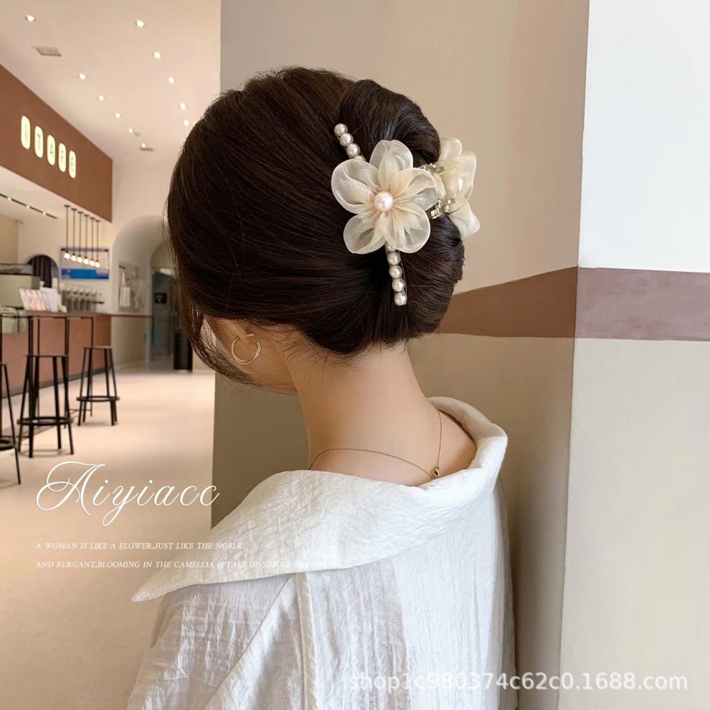 Kẹp Tóc Hình Hoa Lưng Cỡ Lớn Kiểu Pháp Thời Trang Mùa Hè Cho Nữ