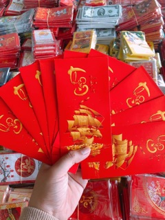 Combo 100 bao lixi tết khổ lớn (10 sấp)