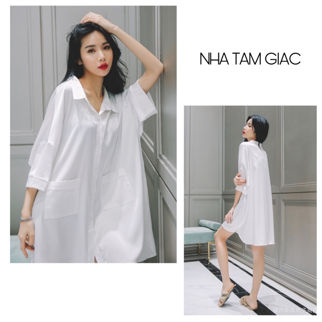 Đầm sơ mi ngủ và mặc nhà sang trọng