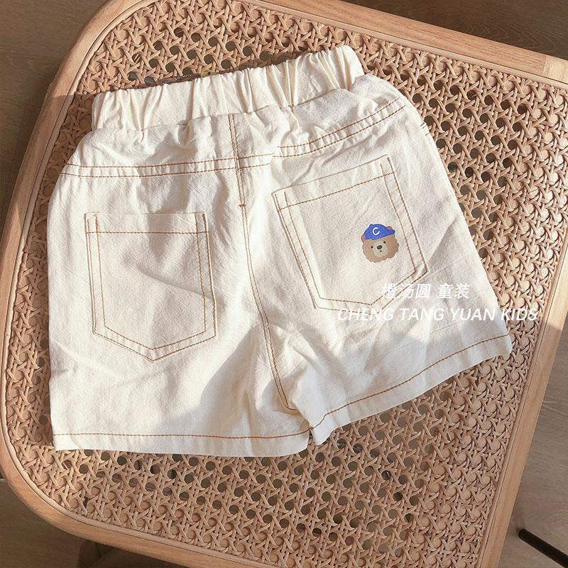 Bộ Áo Thun Tay Ngắn Kèm Quần Ngắn In Hình Gấu Dễ Thương Phong Cách Hàn Quốc Thời Trang Mùa Hè Cho Bé Gái