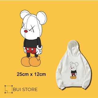 Miếng ủi truyền nhiệt offset dán quần áo hình KAWS 07