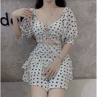 đầm xòe nữ chấm bi sexy