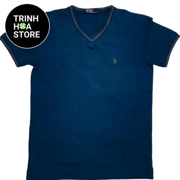 Áo thun polo nam ngắn tay cổ tim lịch lãm - Cotton 100% - Hàng VNXK - ACTI001