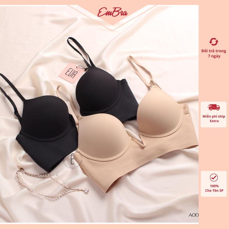 Áo lót nữ Embra su trơn cao cấp xẻ ngực V hở lưng trần quyến rũ EBALCG29