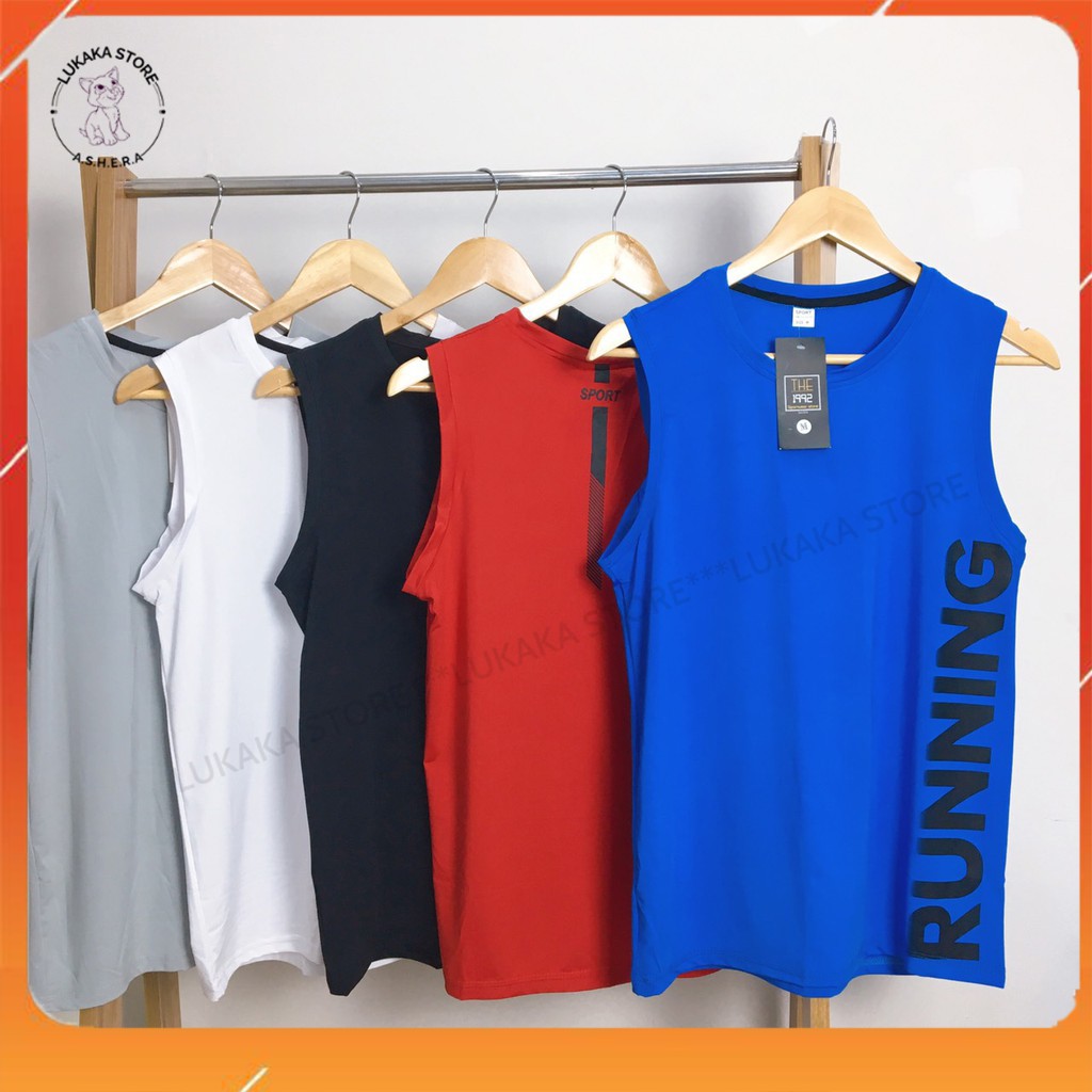 Áo sát nách nam ⚡FREESHIP⚡Áo sát nách nam thể thao tanktop 5 màu RUNNING. | BigBuy360 - bigbuy360.vn