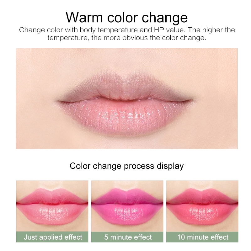 Natural Aloe Vera Moisturizing Lipstick / Temperature Color Changing Lip Stick / Long Lasting Lip Balm / Women Daily Basic Lips Makeup Cosmetic