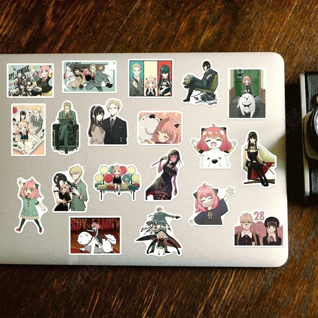Bộ 50 Sticker Anya Spy X Family - Miếng dán decal chống nước hình dán Anya Loid Yor STK14
