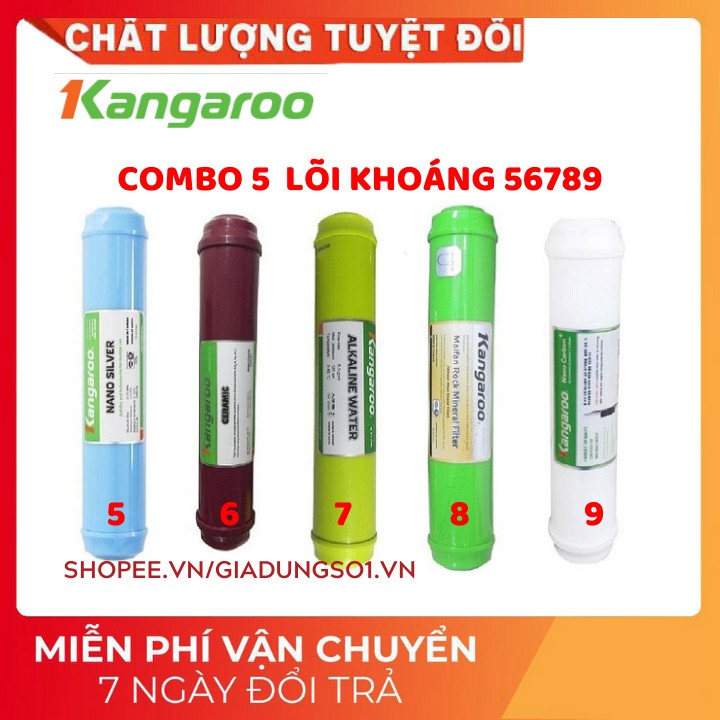 [Bán Chạy] FREESHIP  COMBO 5 LÕI LỌC NƯỚC KANGAROO SỐ 1-2-3-4-5 | SỬ DỤNG MÀNG DOW MỸ