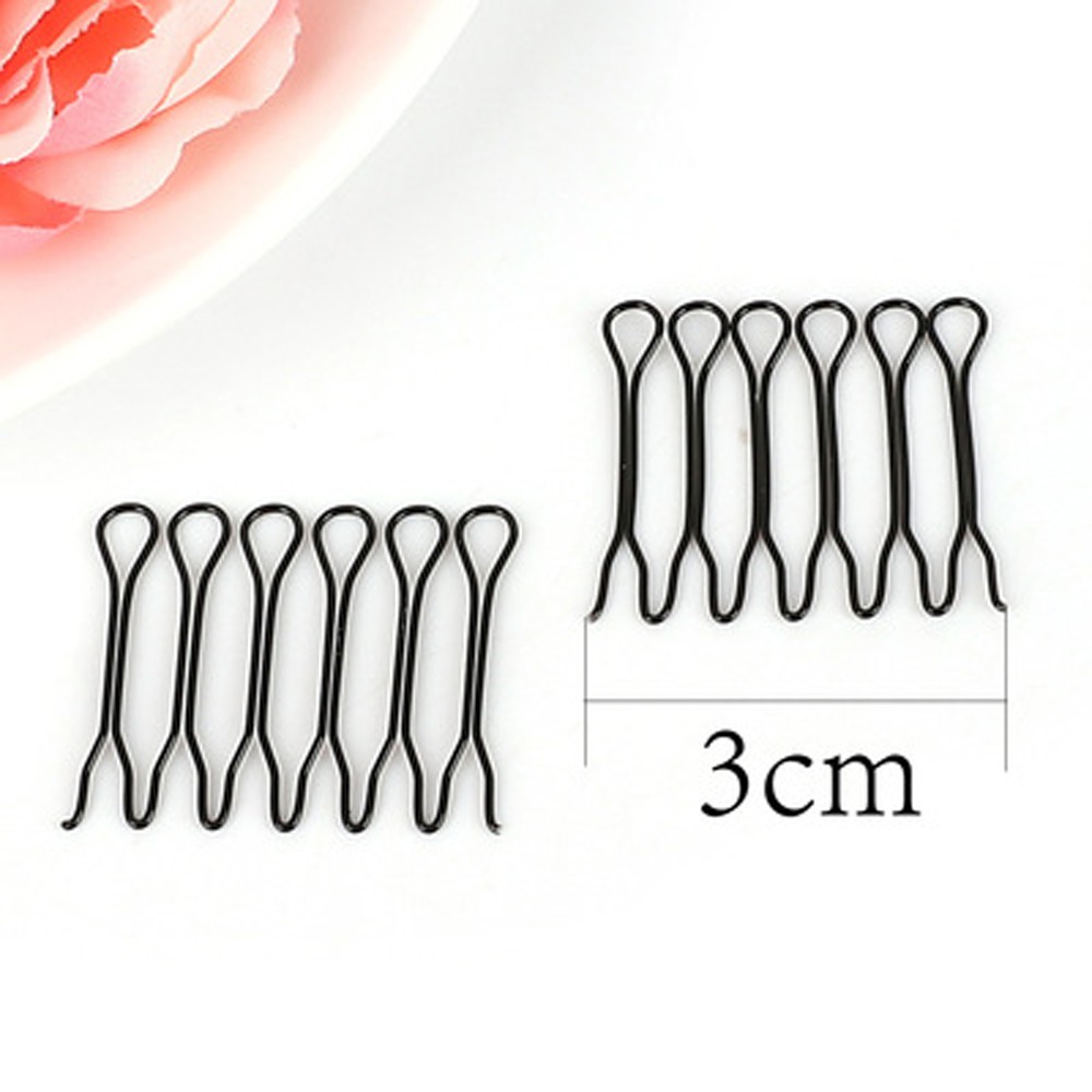 [Hàng mới về] Kẹp Tóc Kiểu Lược Tạo Kiểu Tóc Màu Đen Bằng Hợp Kim Dành Cho Nữ