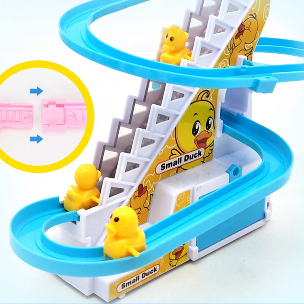 Bộ đồ chơi vịt leo thang chạy bằng pin dễ thương vui nhộn cho bé